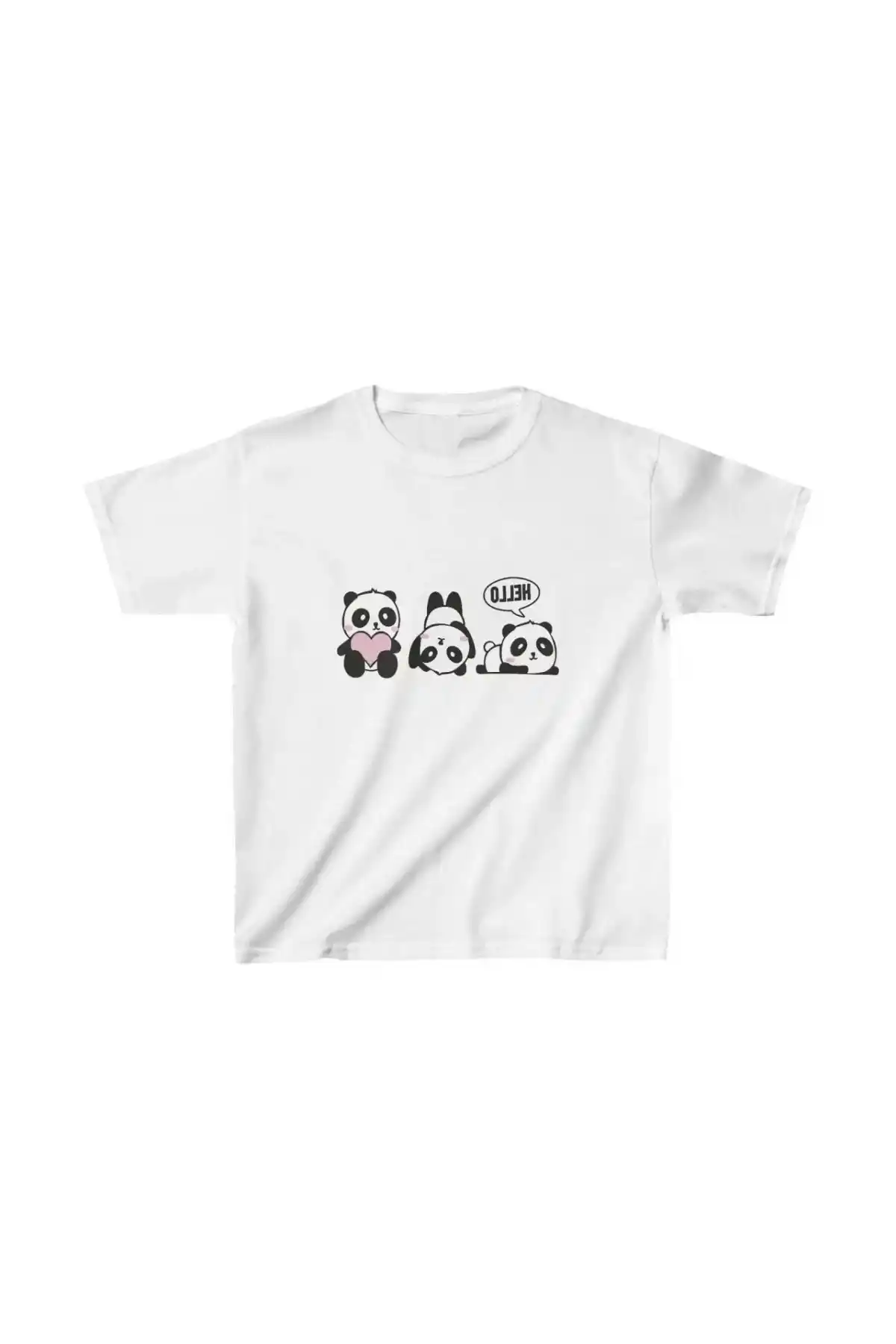 Unisex Çocuk Baskılı T-Shirt - Beyaz