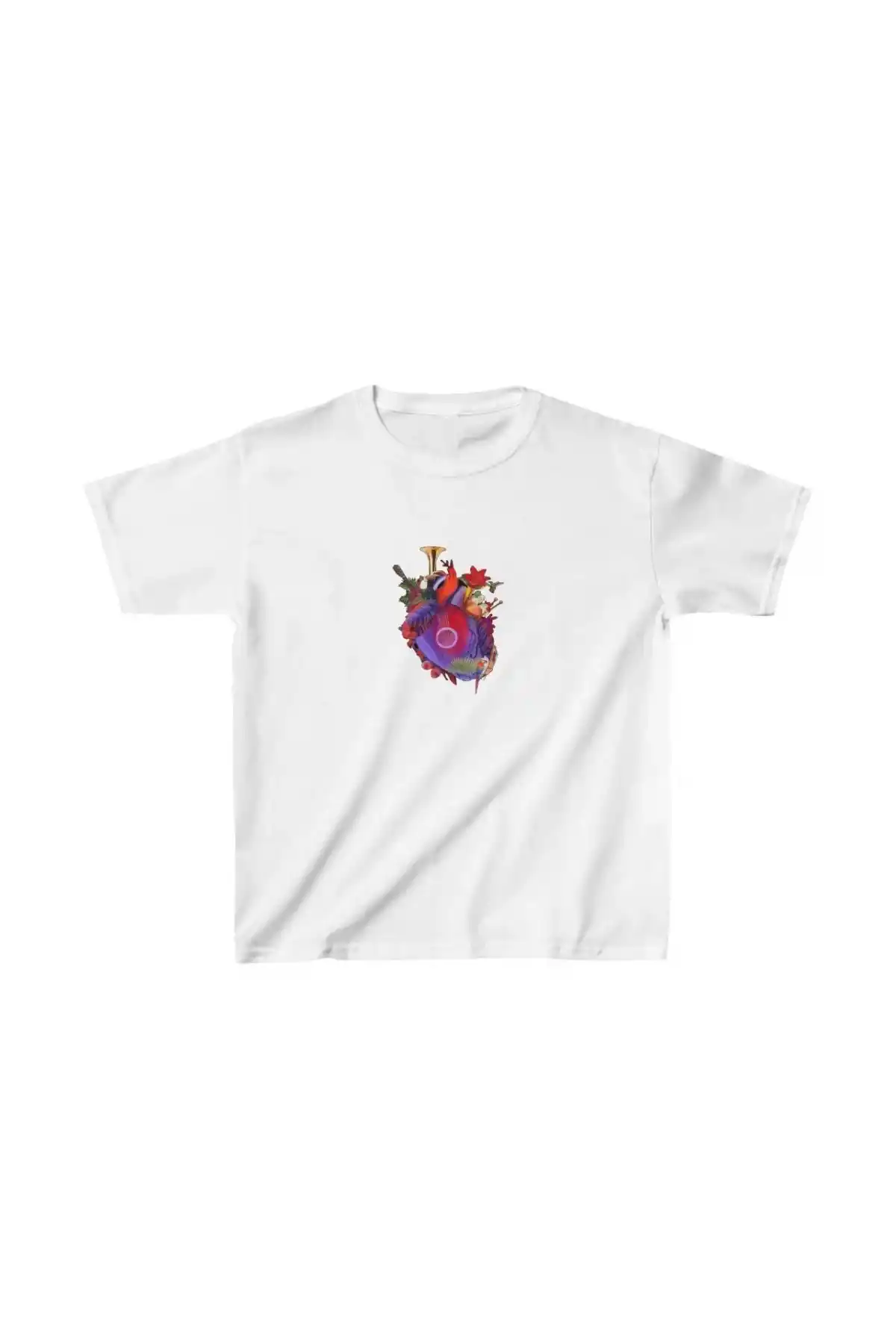 Unisex Çocuk Baskılı T-Shirt - Beyaz