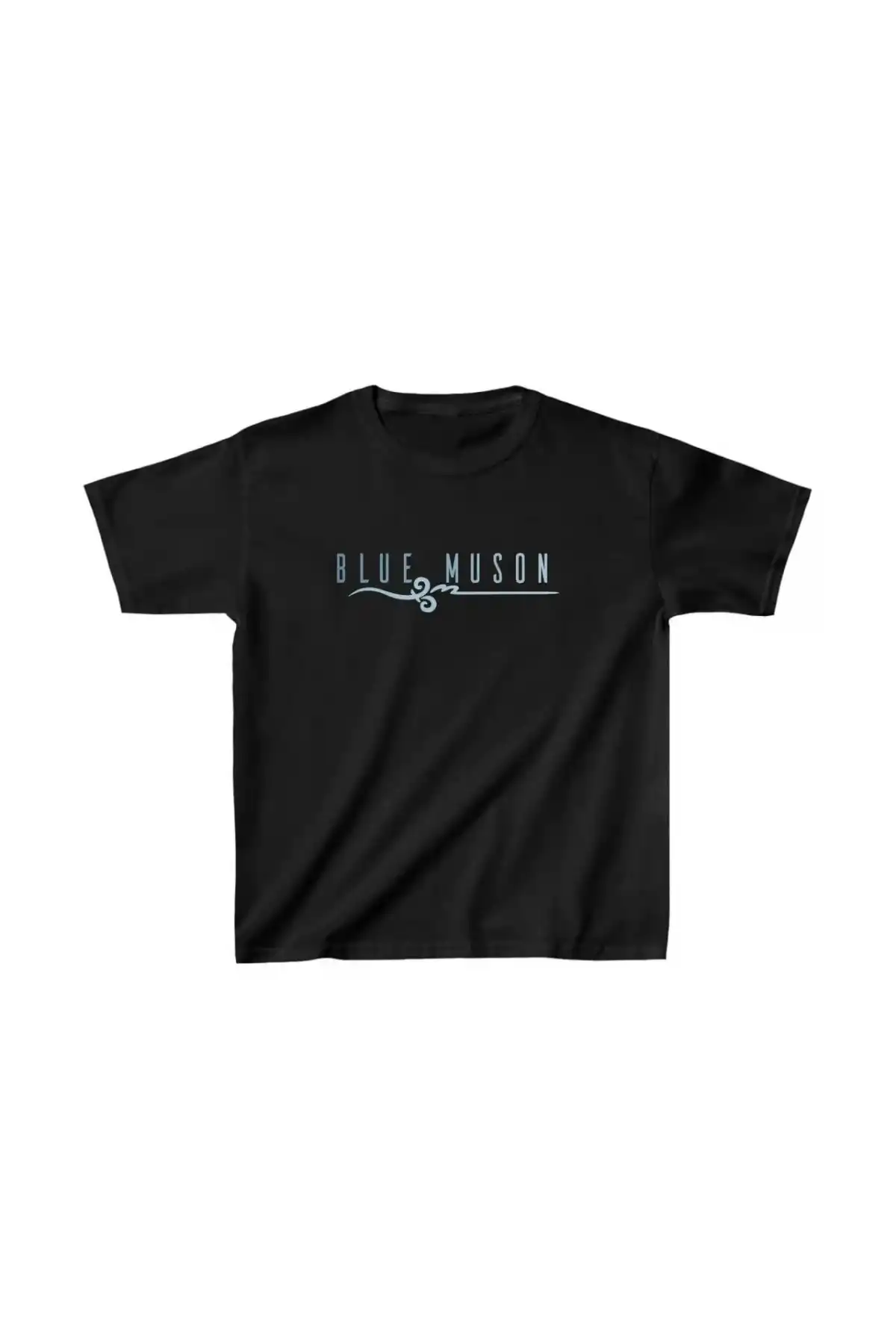 Unisex Çocuk Baskılı T-Shirt - Siyah