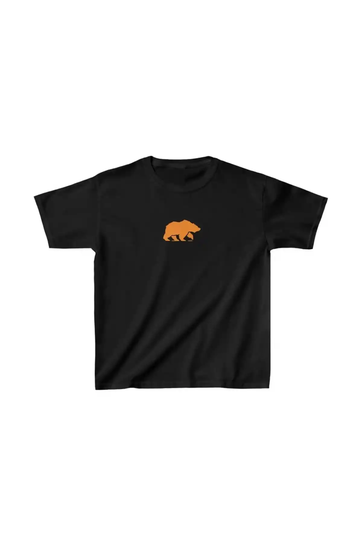 Unisex Çocuk Baskılı T-Shirt - Siyah