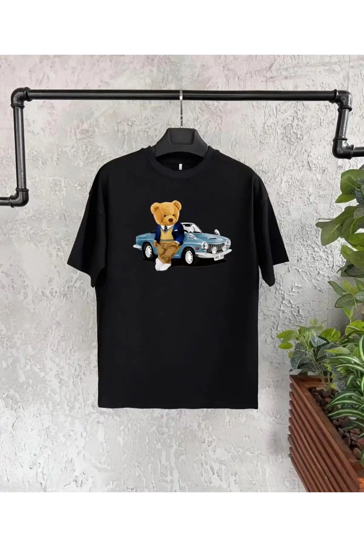 Unisex Çocuk Baskılı T-Shirt - Siyah