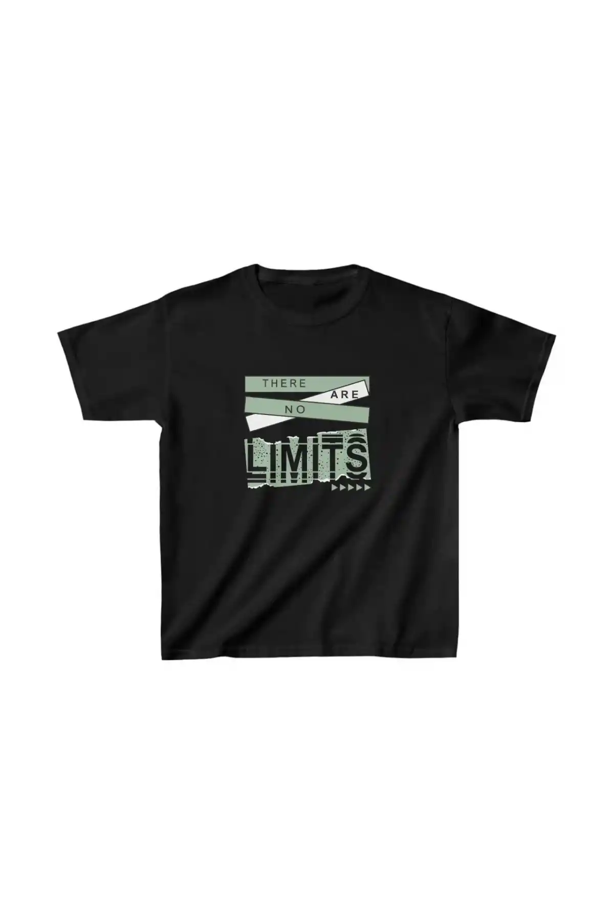 Unisex Çocuk Baskılı T-Shirt - Siyah