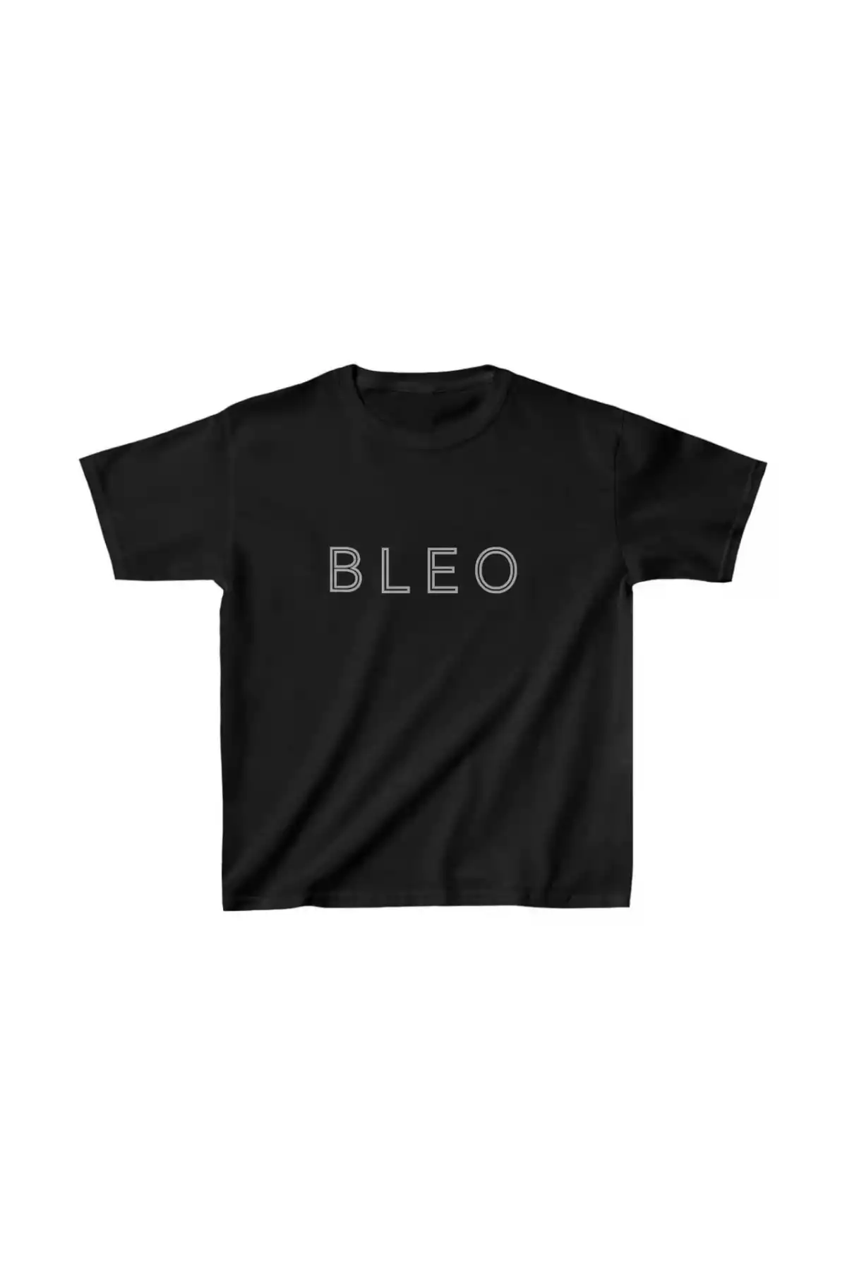 Unisex Çocuk Baskılı T-Shirt - Siyah