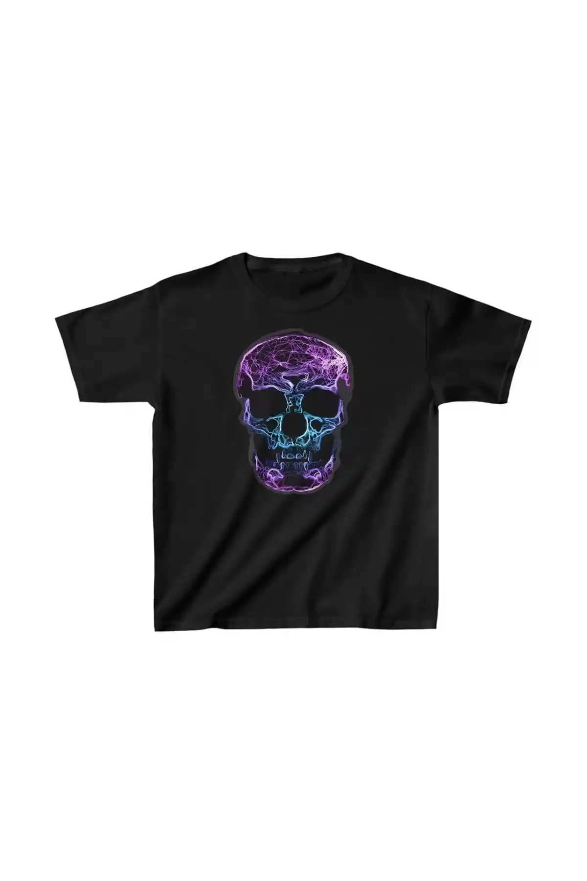 Unisex Çocuk Baskılı T-Shirt - Siyah