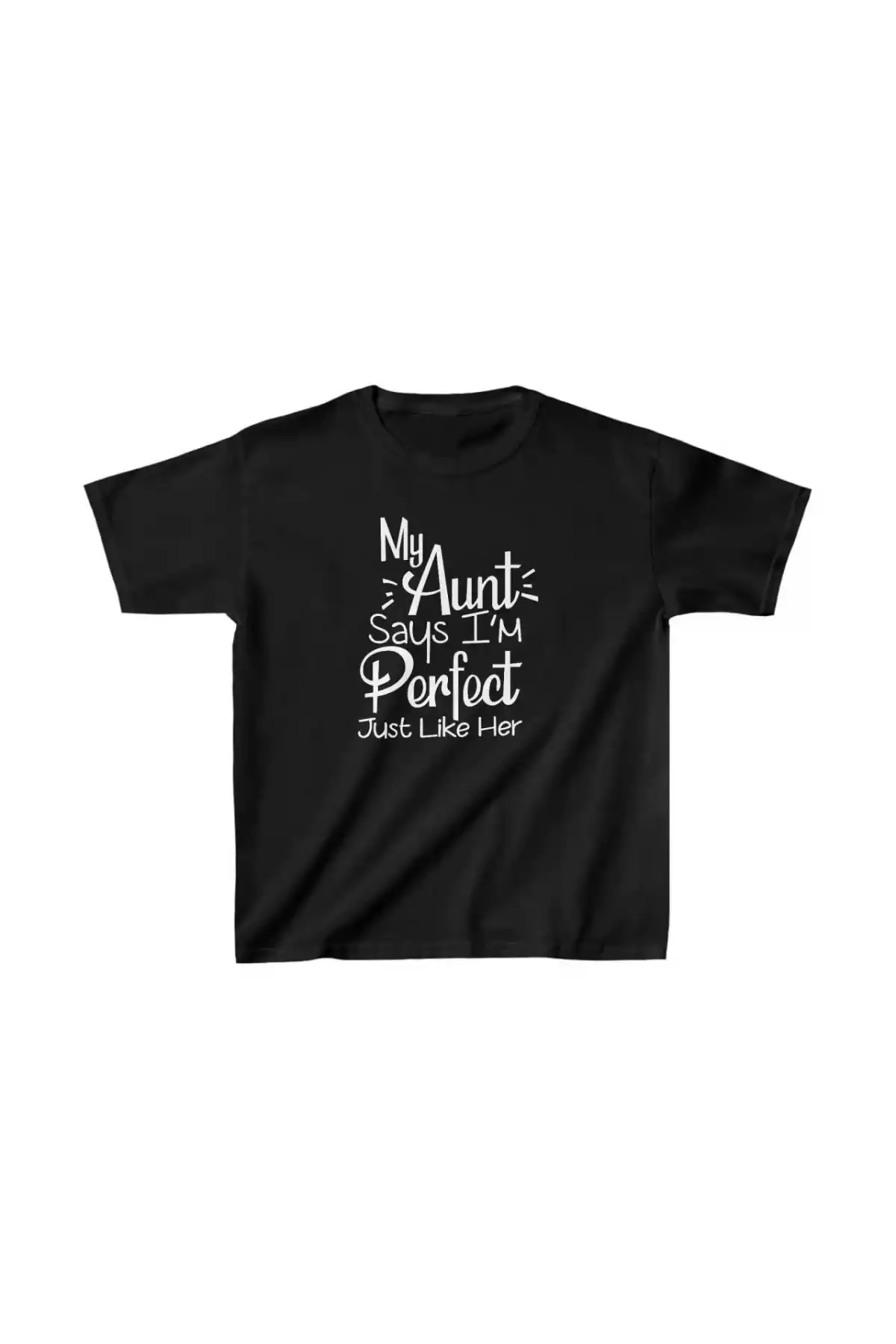 Unisex Çocuk Baskılı T-Shirt - Siyah