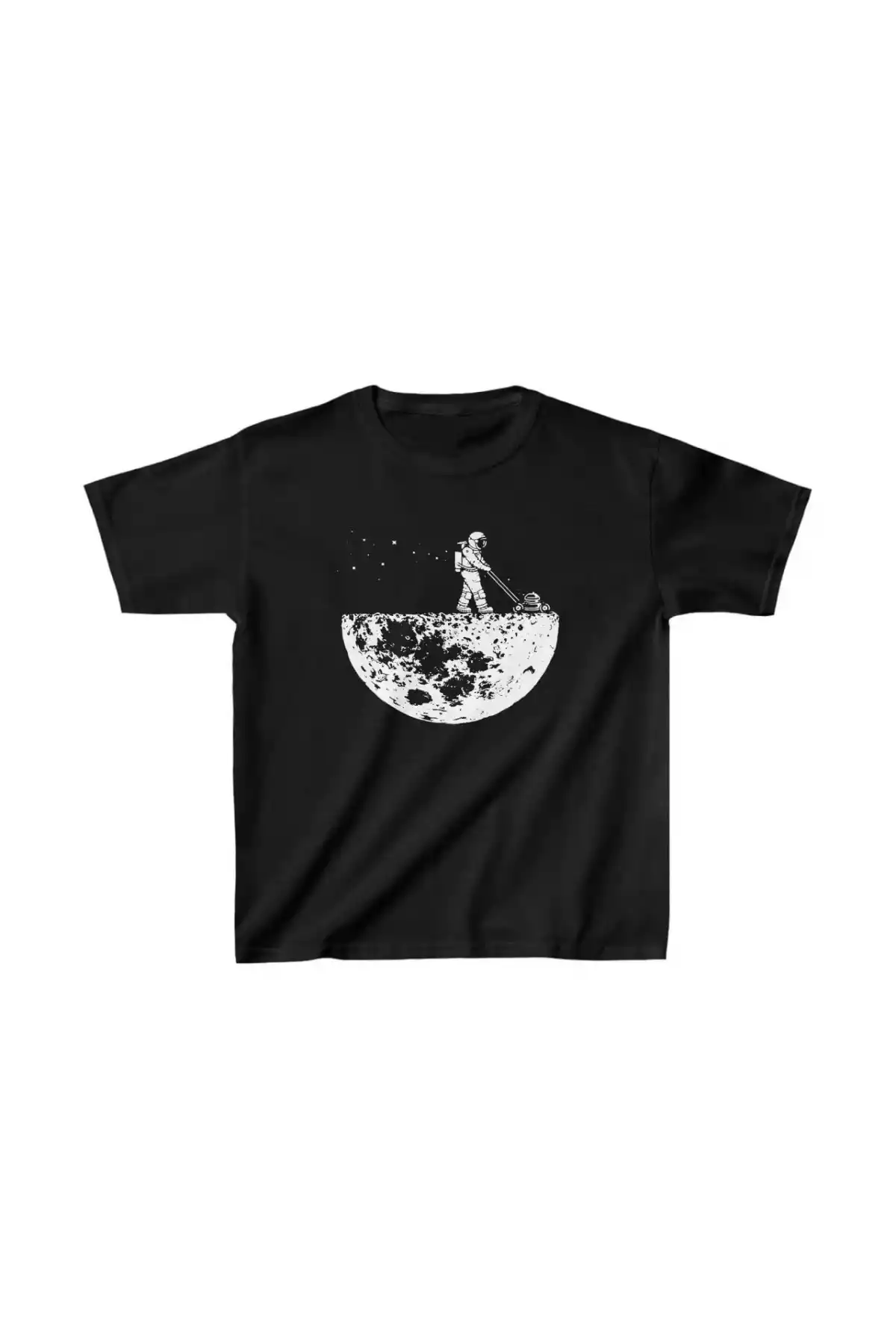 Unisex Çocuk Baskılı T-Shirt - Siyah