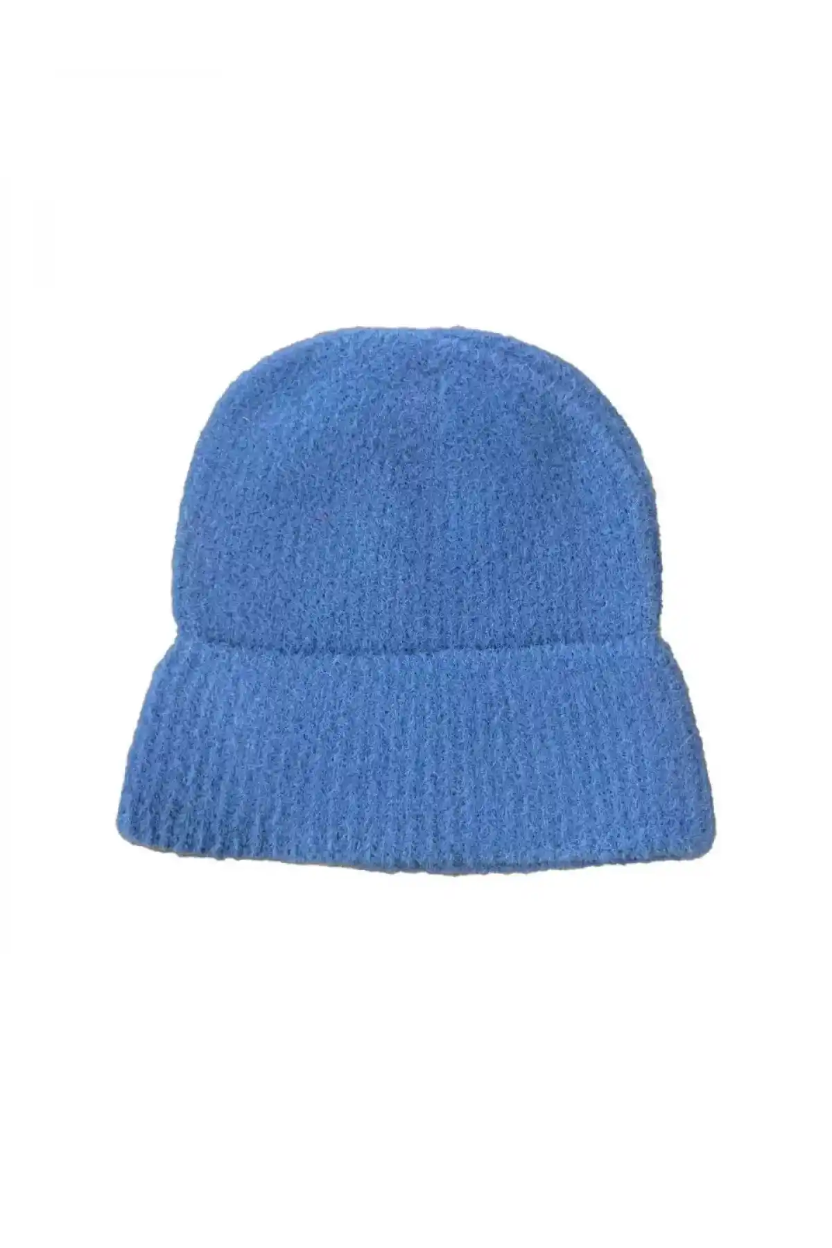 Unisex Tam Kalıp İnce Sakallı Triko Bere - Indigo