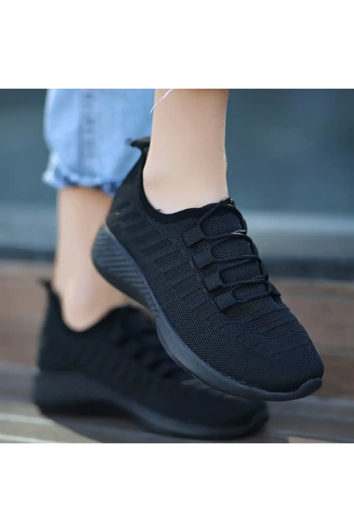 Wina Siyah Triko Spor Ayakkabı - GC