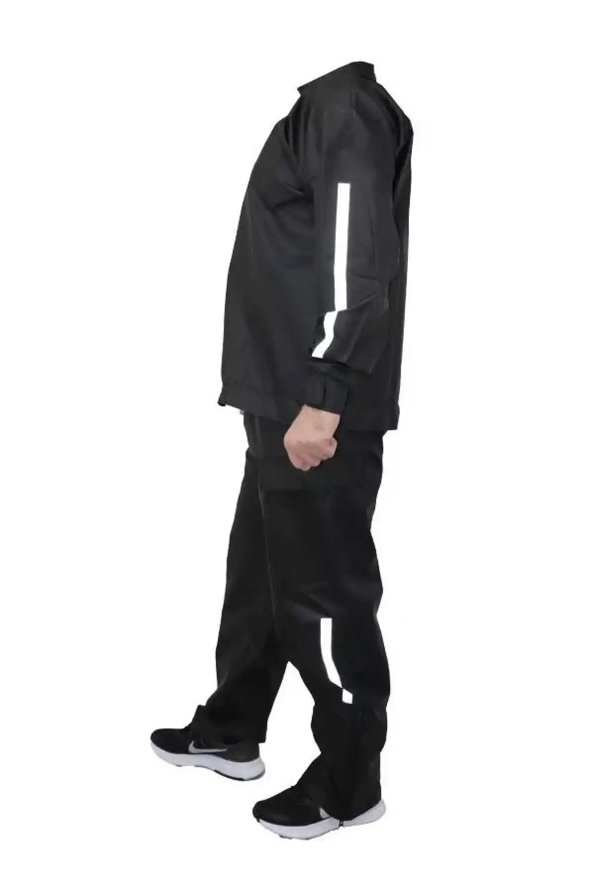 Yağmurluk Takım (Bahçıvan Tipi Askılı Pantolon ve Mont) - Siyah