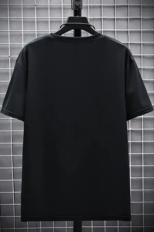 Erkek Tişört FUTRE Baskılı Kısa Kol Bisiklet Yaka T-shirt - Siyah