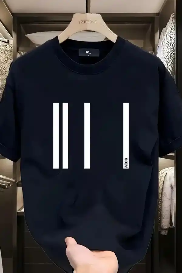 Kadın Kısa Kol Yazlık Tişört Bisiklet Yaka Baskılı Oversize T-Shirt - Siyah