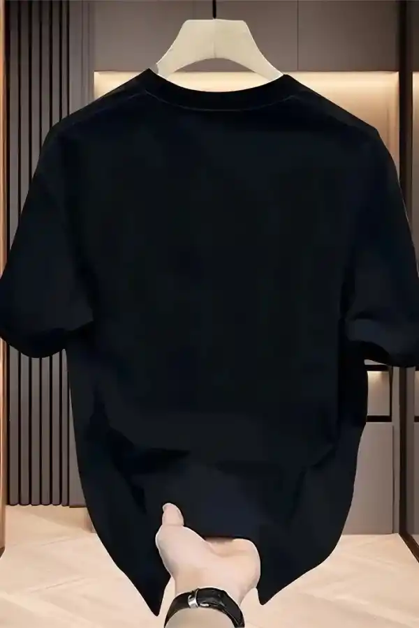 Kadın Kısa Kol Yazlık Tişört Bisiklet Yaka Baskılı Oversize T-Shirt - Siyah