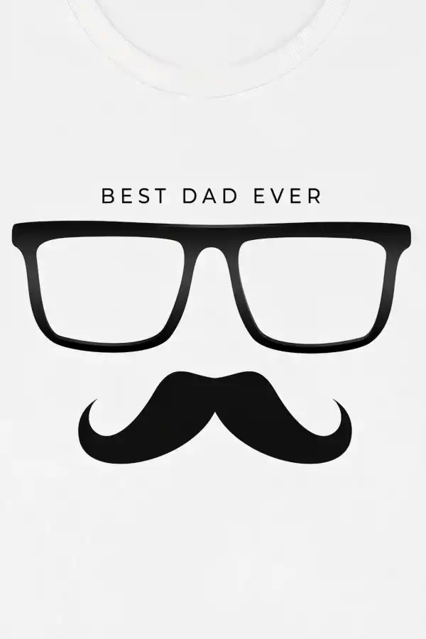 Babalar Günü Hediye Baba Temalı Baskılı Oversize Bisiklet Yaka T-shirt - Beyaz