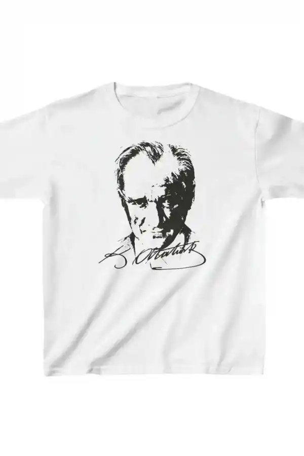Çocuk Unisex Baskılı T-Shirt - Beyaz