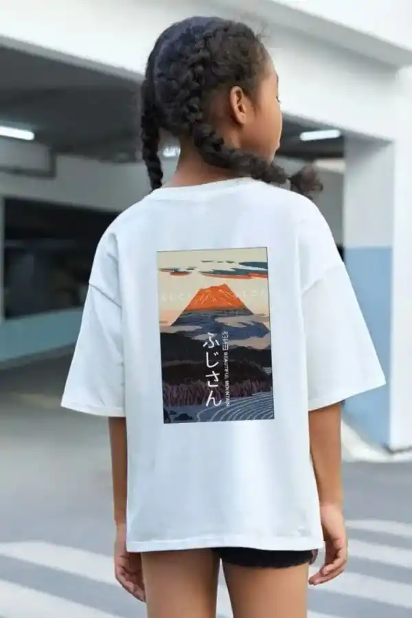 Çocuk Unisex Baskılı T-Shirt - Beyaz