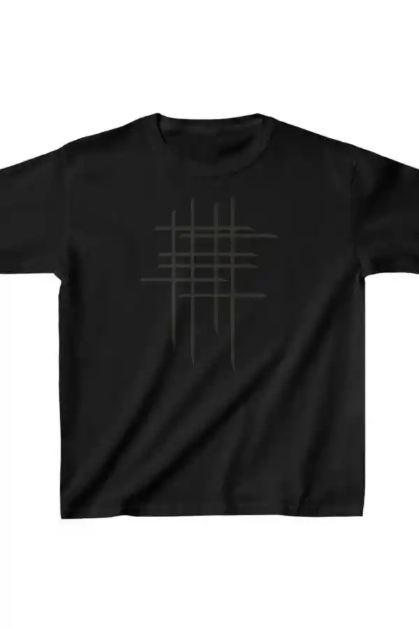 Çocuk Unisex Baskılı T-Shirt - Siyah