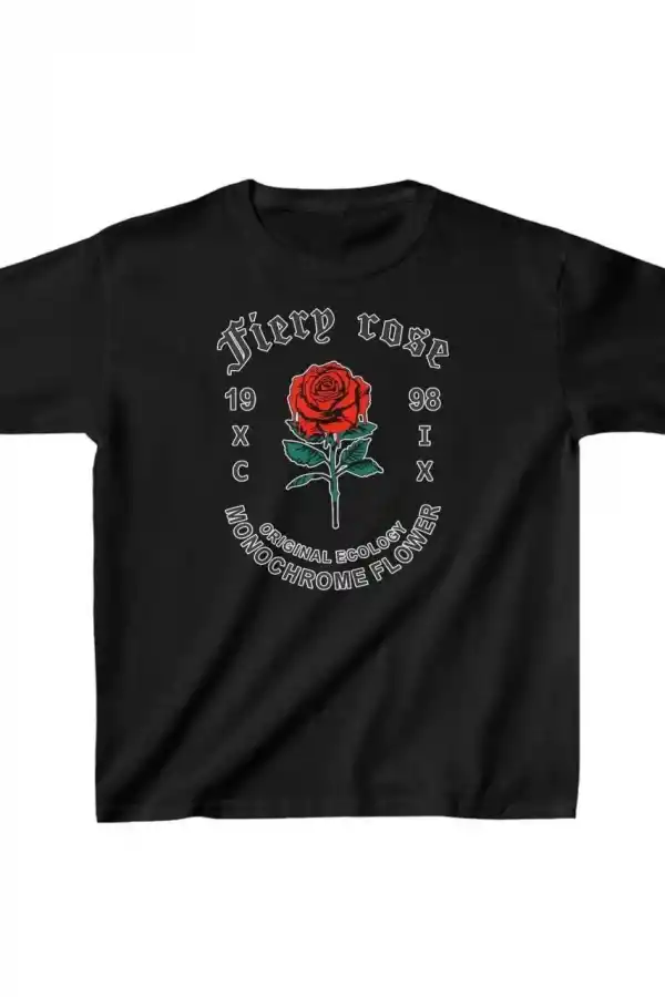Çocuk Unisex Baskılı T-Shirt - Siyah