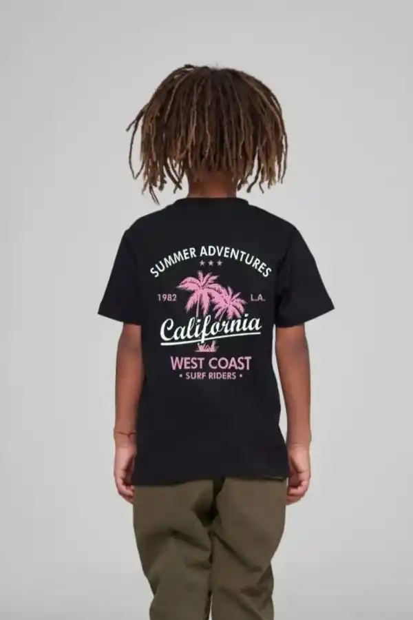 Çocuk Unisex Baskılı T-Shirt - Siyah