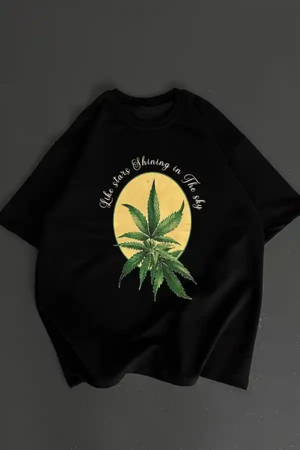 Erkek Baskılı T-Shirt Kısa Kol Bisiklet Yaka Regular Fit Yazlık Tişört - SiyahSiyah