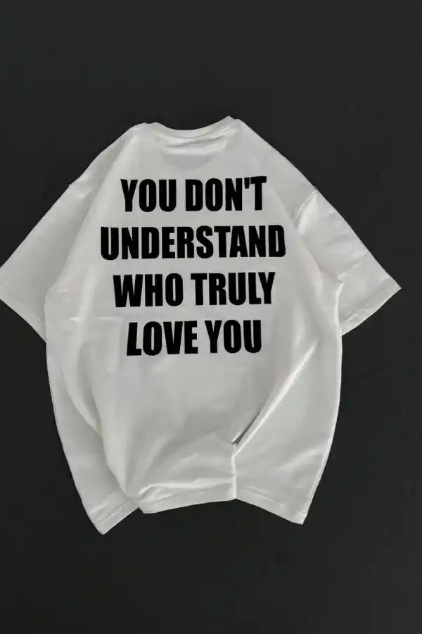 Kadın Baskılı T-Shirt Kısa Kol Bisiklet Yaka Regular Fit Rahat Kalıp Günlük Tişört - Beyaz