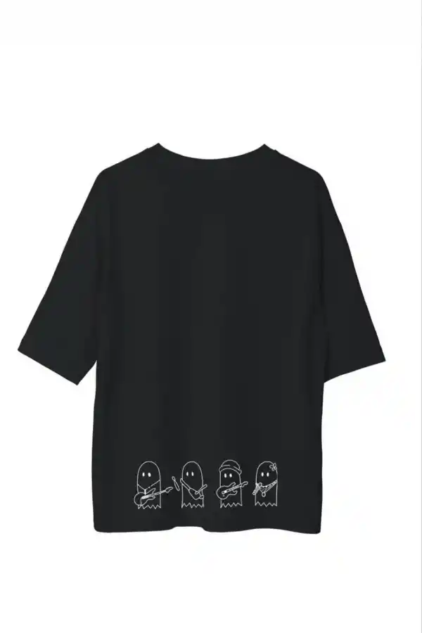 Erkek Baskılı T-Shirt Kısa Kol Bisiklet Yaka Regular Fit Rahat Kalıp Günlük Tişört - Siyah