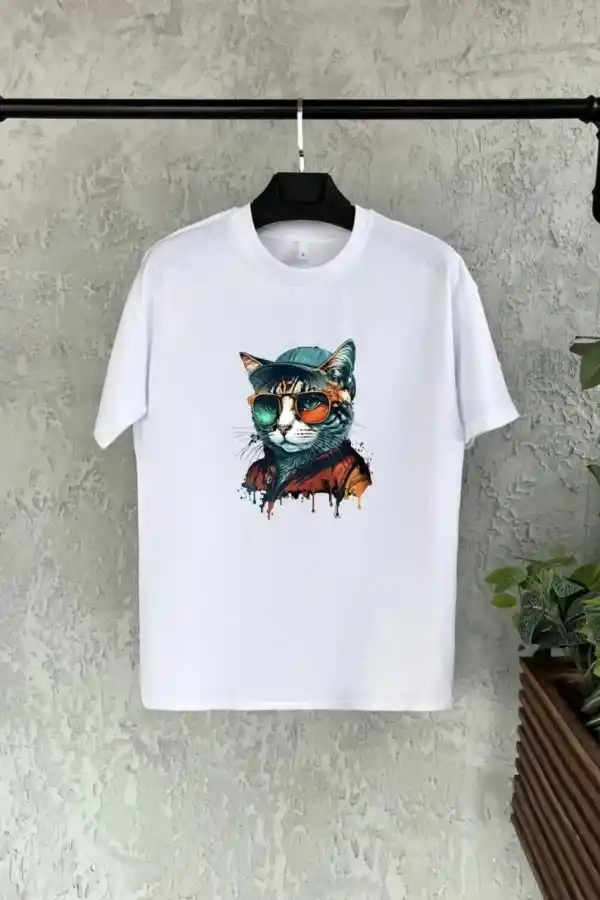 Unisex Çocuk Baskılı T-Shirt - Beyaz