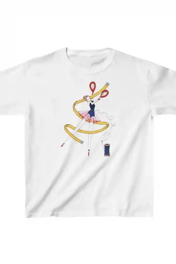 Unisex Çocuk Baskılı T-Shirt - Beyaz