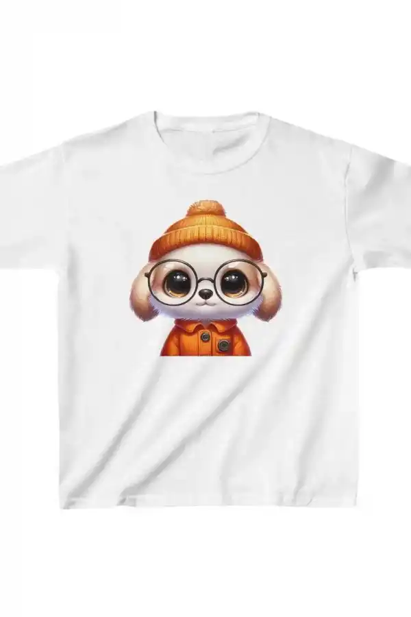 Unisex Çocuk Baskılı T-Shirt - Beyaz