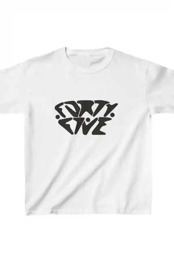 Unisex Çocuk Baskılı T-Shirt - Beyaz
