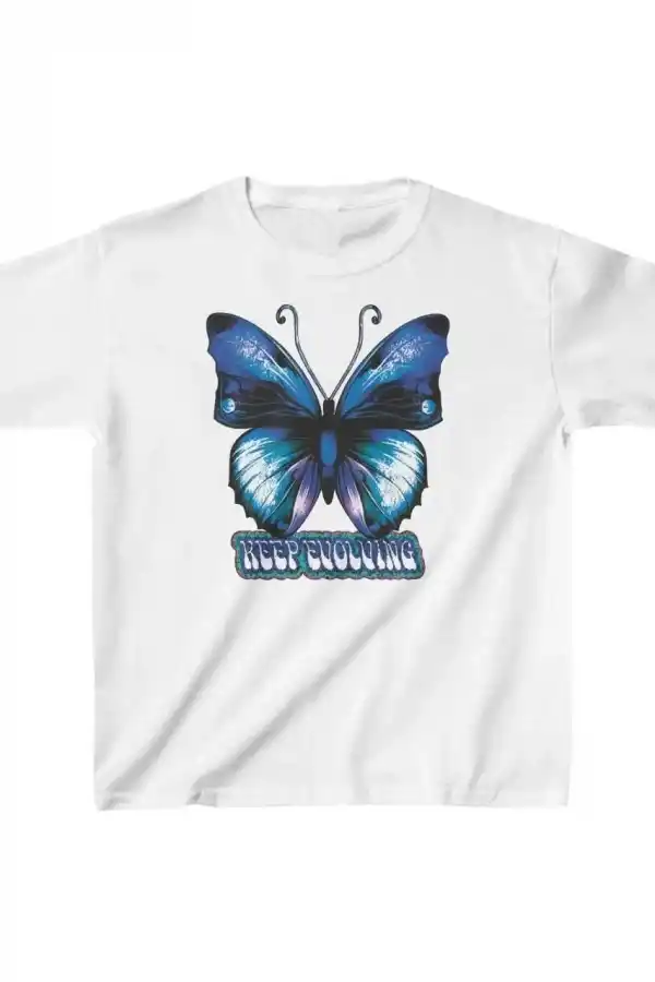 Unisex Çocuk Baskılı T-Shirt - Beyaz