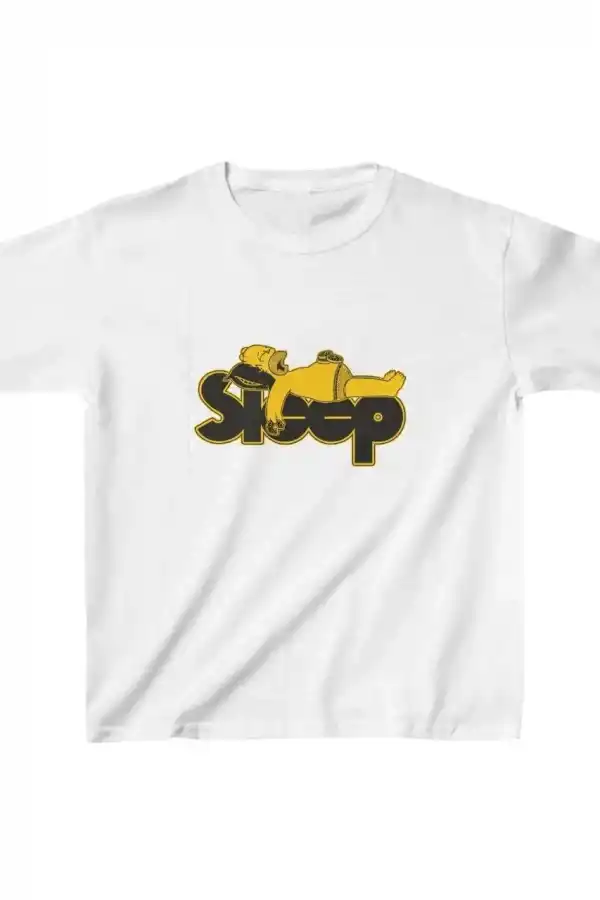 Unisex Çocuk Baskılı T-Shirt - Beyaz
