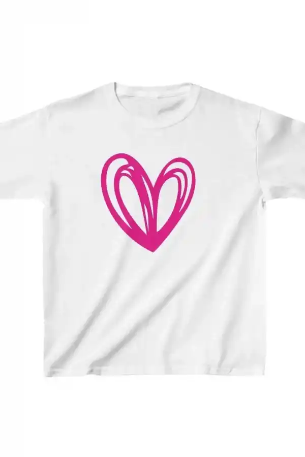 Unisex Çocuk Baskılı T-Shirt - Beyaz