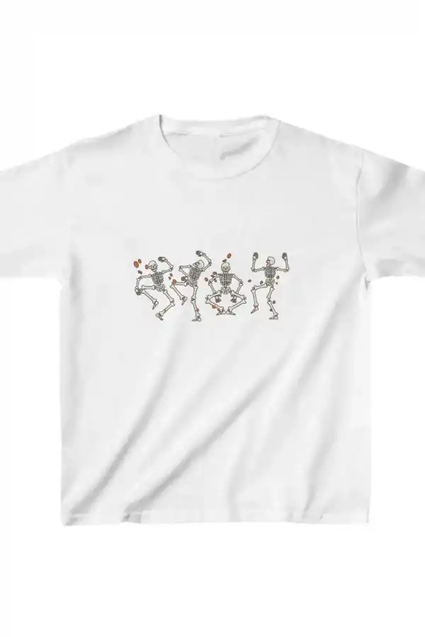 Unisex Çocuk Baskılı T-Shirt - Beyaz
