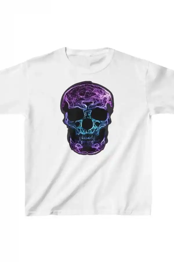 Unisex Çocuk Baskılı T-Shirt - Beyaz