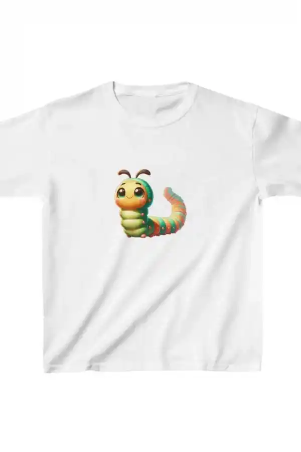 Unisex Çocuk Baskılı T-Shirt - Beyaz