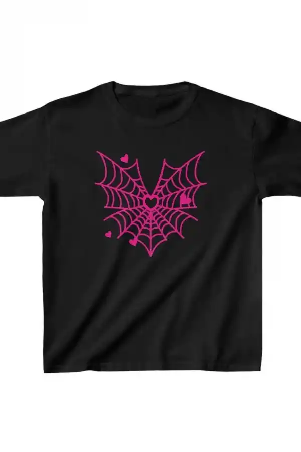 Unisex Çocuk Baskılı T-Shirt - Siyah
