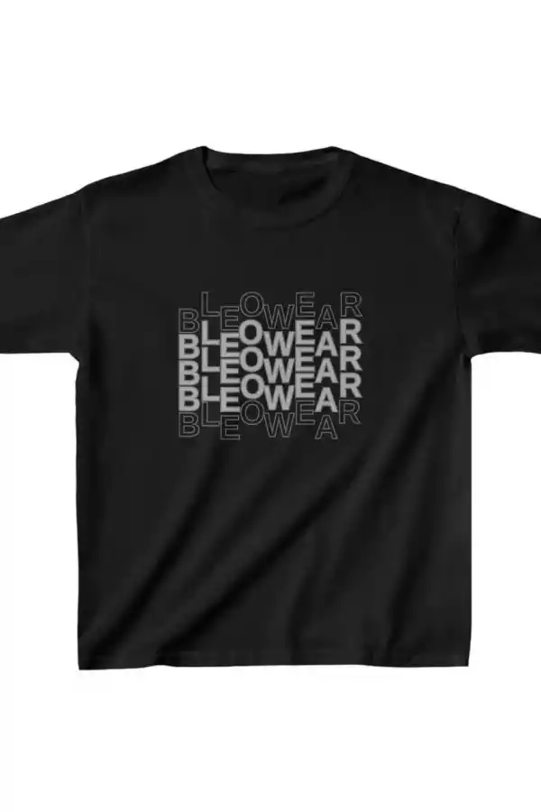 Unisex Çocuk Baskılı T-Shirt - Siyah
