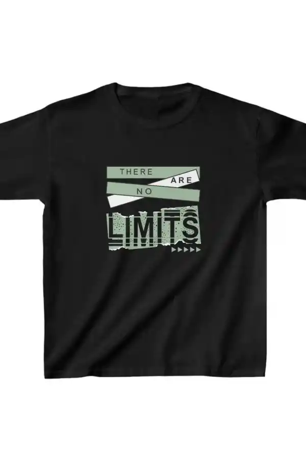Unisex Çocuk Baskılı T-Shirt - Siyah