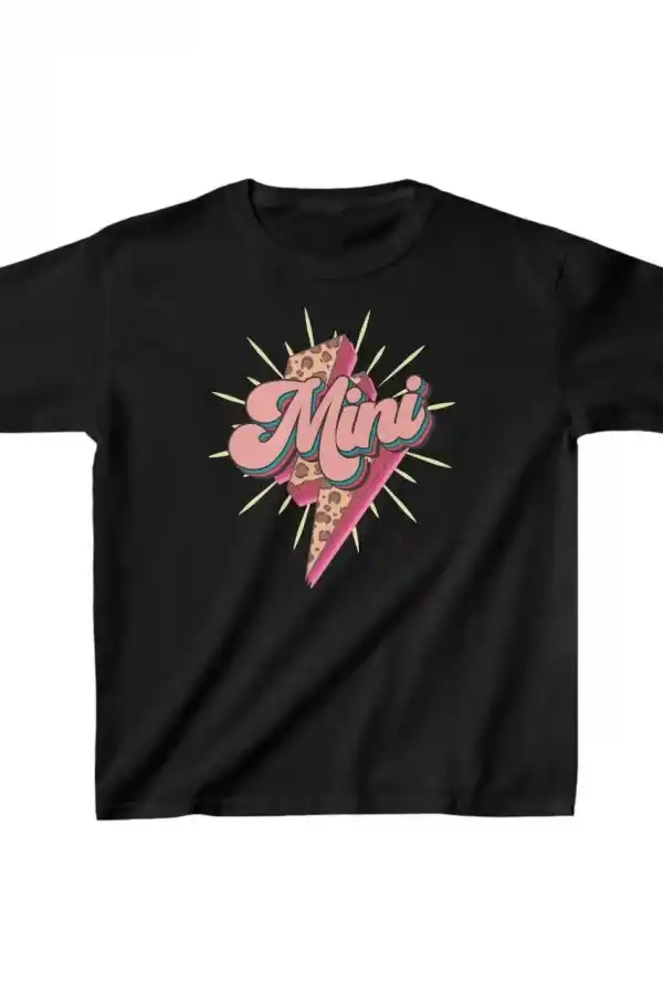 Unisex Çocuk Baskılı T-Shirt - Siyah