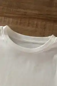 Kadın Tişört Bisiklet yaka Ayı Baskılı yazlık Kısa Kol T-shirt - Beyaz