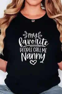 Kadın Kısa Kol Yazlık Tişört Bisiklet Yaka Baskılı Oversize T-Shirt - Siyah