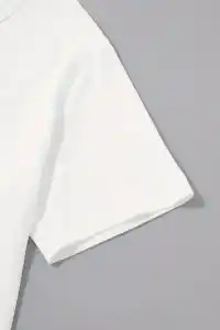 Erkek Sarj %1 Baskılı T-Shirt Kısa Kol Bisiklet Yaka Regular Fit Tişört - Beyaz