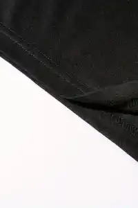 Erkek Ön ve Arka Baskılı T-Shirt Kısa Kol Bisiklet Yaka Regular Fit Tişört - Siyah