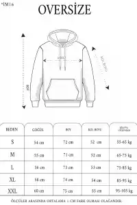 Erkek 3 İplik Pamuklu Kapüşonlu Cepli Düz Oversize Hoodie Sweatshirt - Beyaz