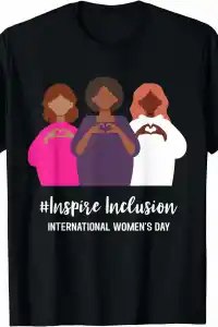 8 Mart Dünya Kadınlar Günü Baskılı Oversize Bisiklet Yaka T-shirt - Siyah