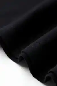 Kadın Kısa Kol Yazlık Tişört Bisiklet Yaka Baskılı Oversize T-Shirt - Siyah