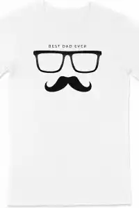 Babalar Günü Hediye Baba Temalı Baskılı Oversize Bisiklet Yaka T-shirt - Beyaz