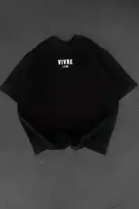 Erkek Ön ve Arka Baskılı T-Shirt Kısa Kol Bisiklet Yaka Regular Fit Tişört -  Siyah