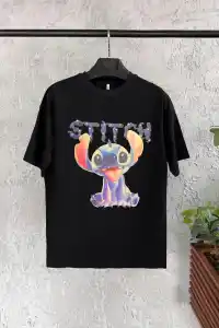 Bisiklet Yaka Kısa Kol Çocuk Baskılı T-Shirt - Siyah