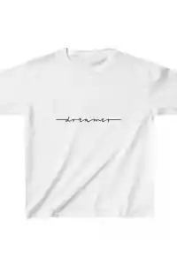 Çocuk Unisex Baskılı T-Shirt - Beyaz